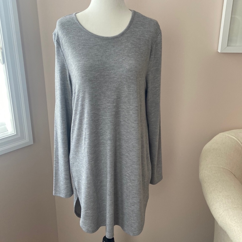 𝅺joan Vass l Gray Long Sleeve Tunic